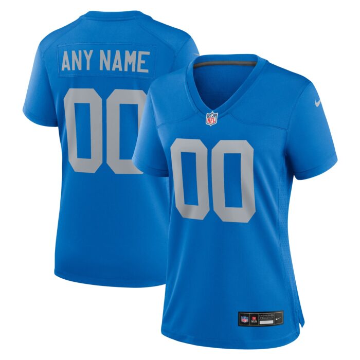 Women’s Detroit Lions Nike Blue Alternate Custom Game Jersey