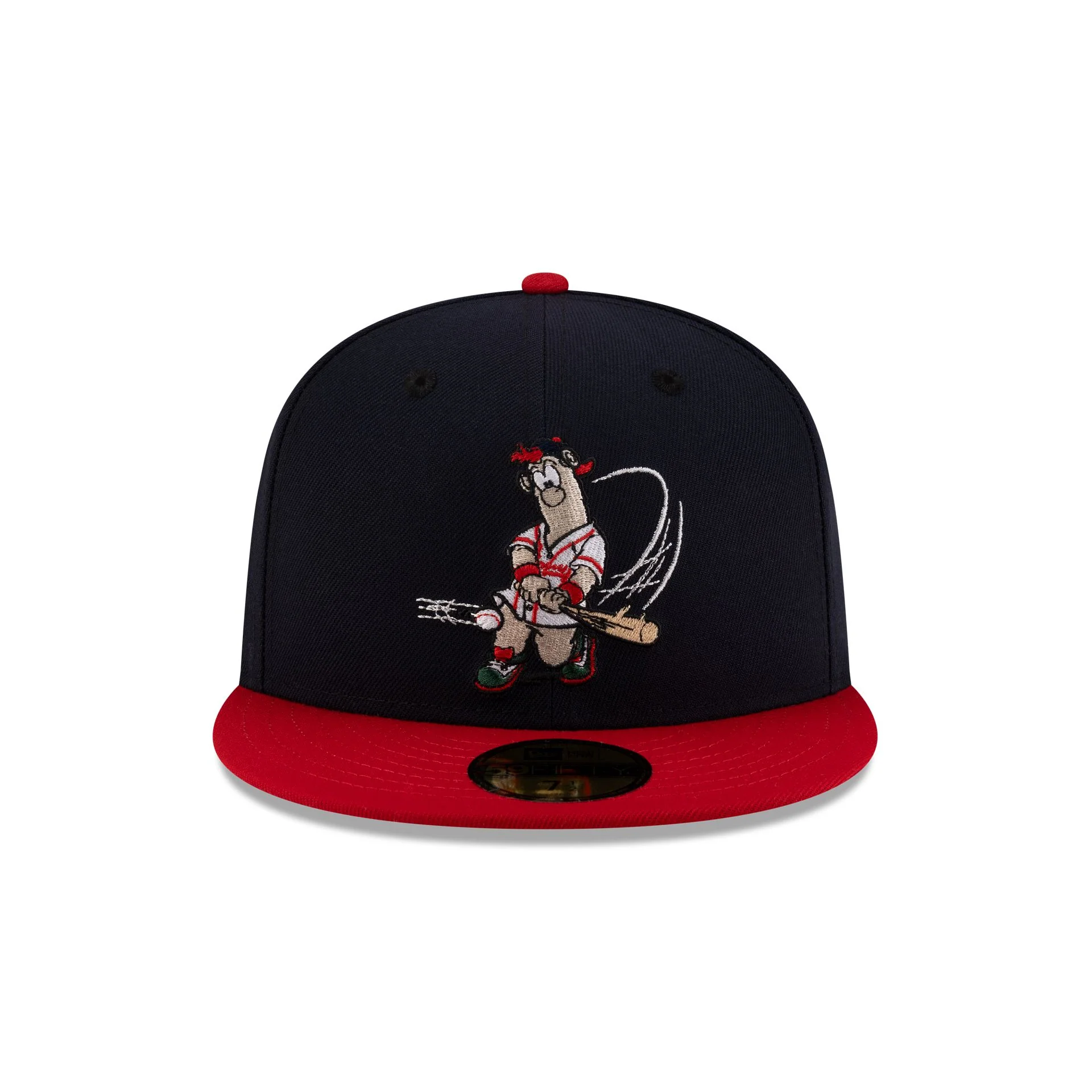 Atlanta Braves Mascot Navy 59FIFTY Fitted Hat