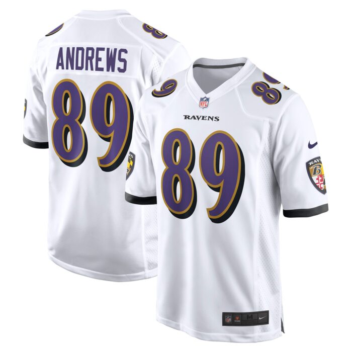 Men’s Baltimore Ravens Mark Andrews Nike White Game Jersey