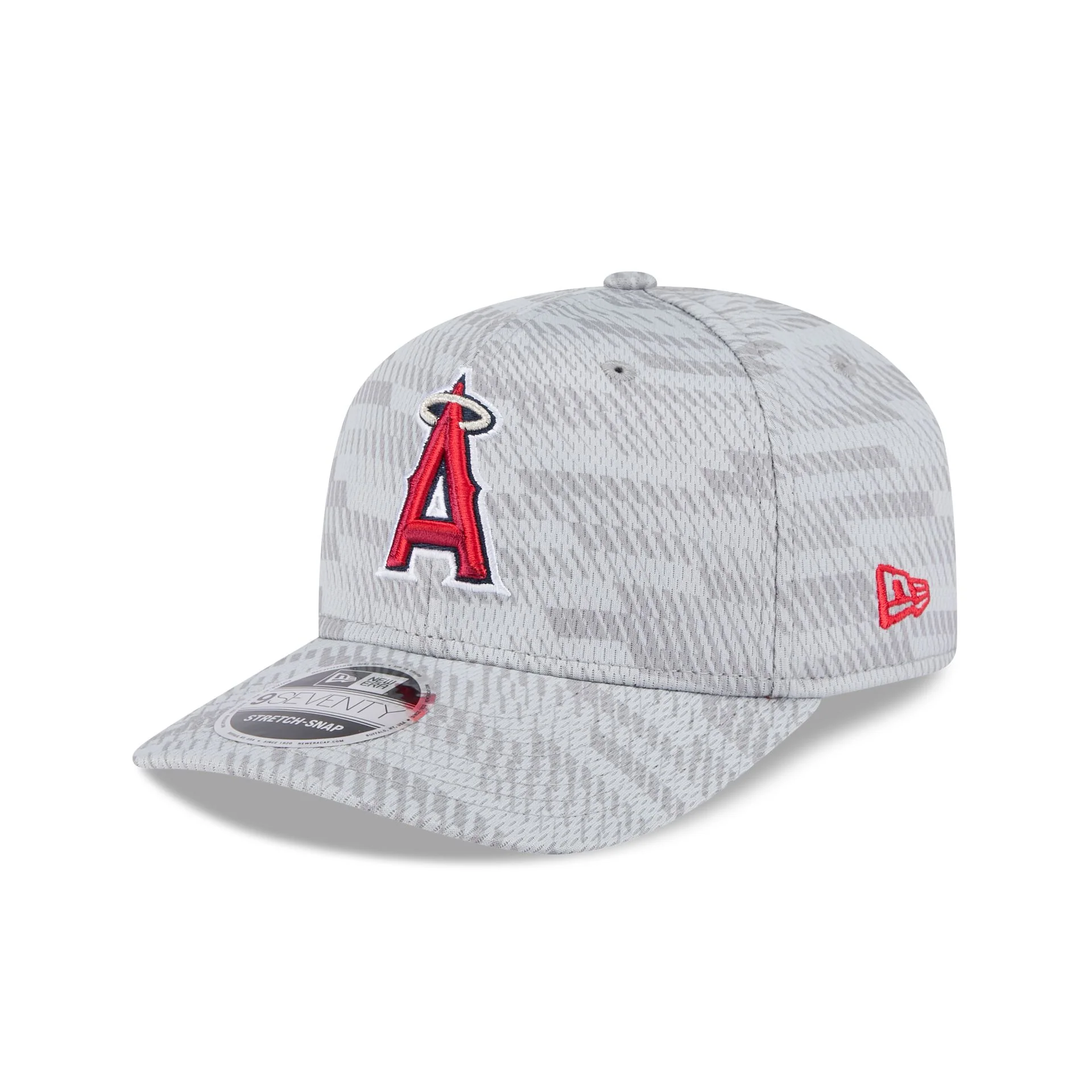 Los Angeles Angels 2025 Clubhouse Gray 9SEVENTY Stretch-Snap Hat