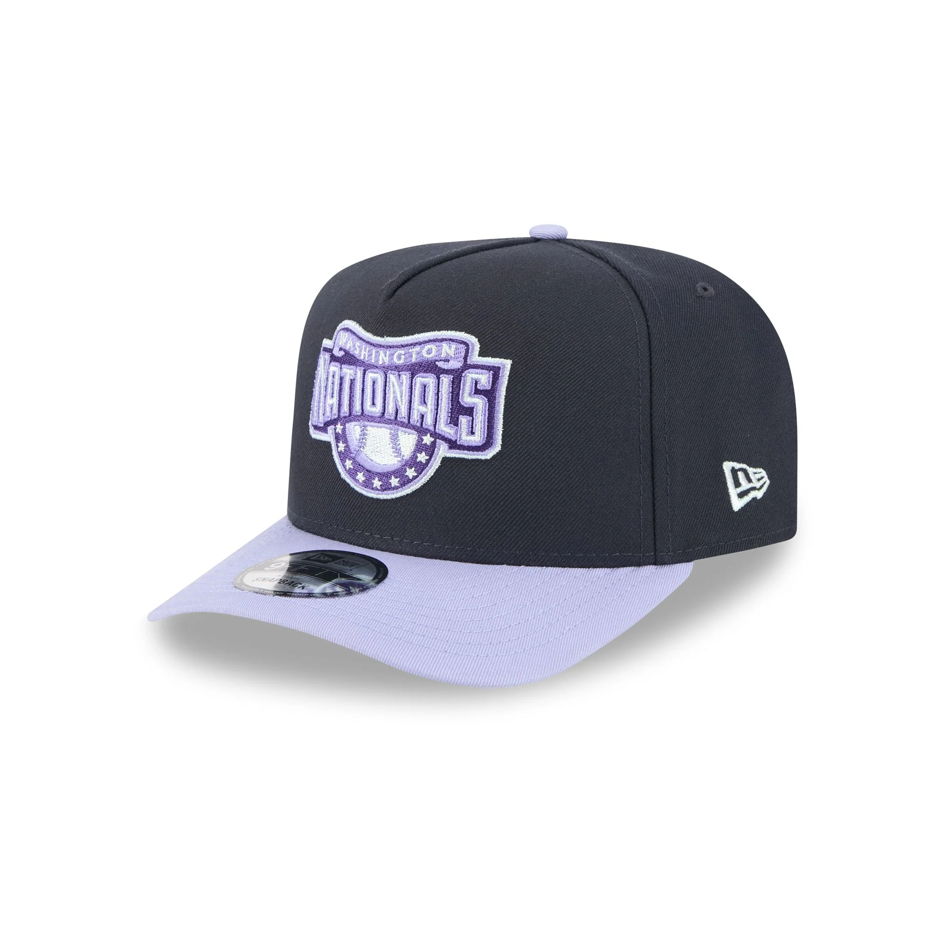 Washington Nationals Navy Lavender 9FIFTY A-Frame Snapback Hat