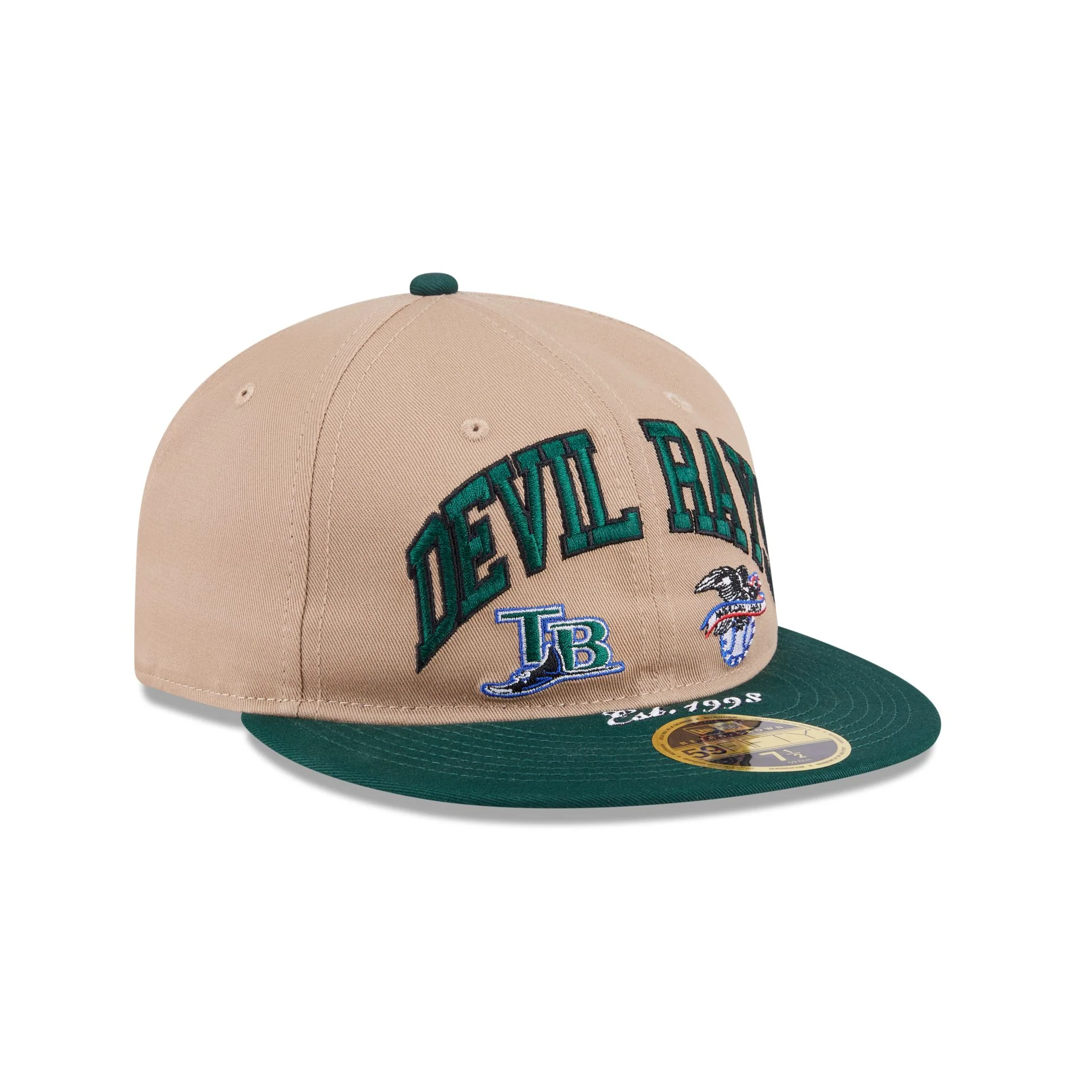 Tampa Bay Rays Camel Retro Crown 59FIFTY Fitted Hat