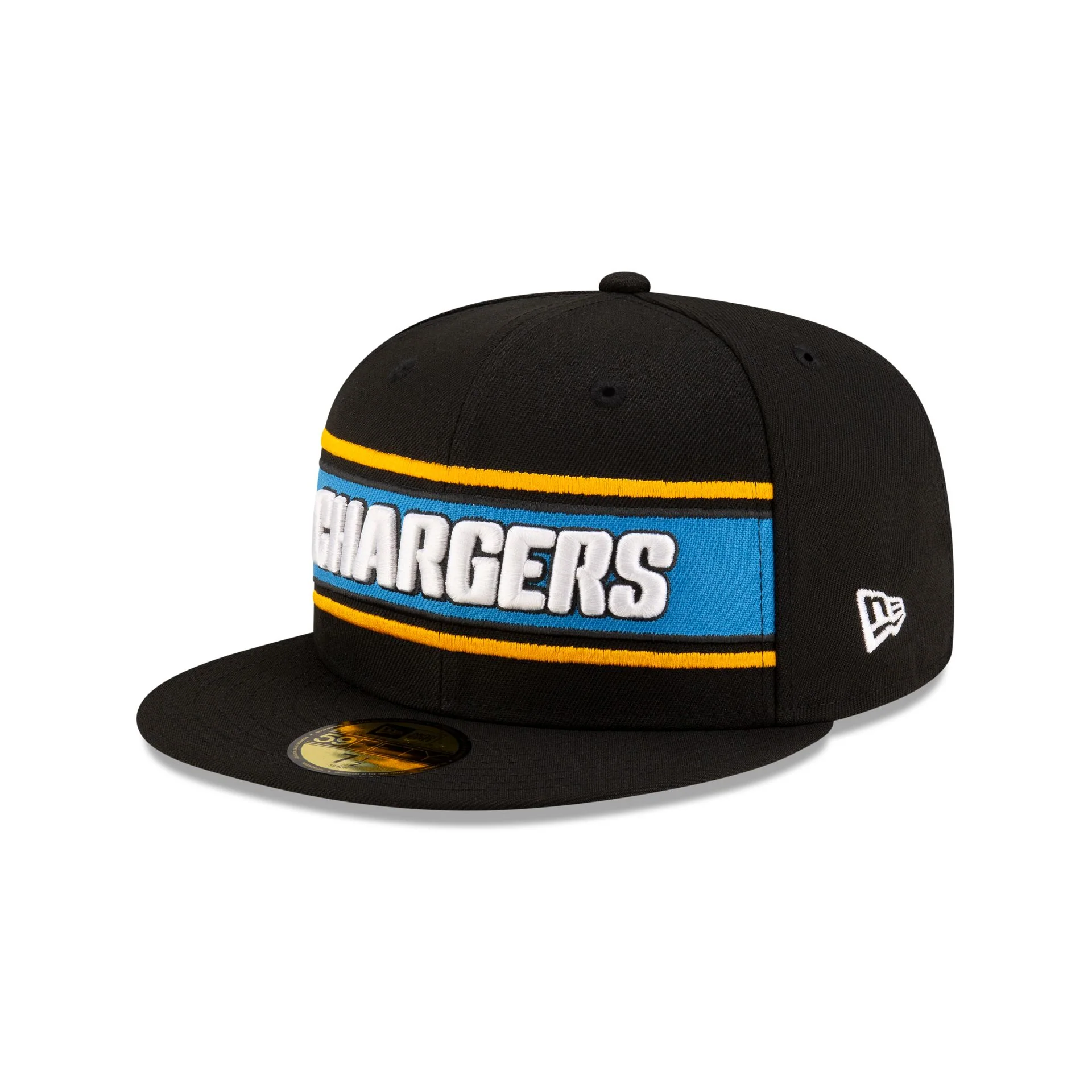 Los Angeles Chargers 2024 Sideline Black 59FIFTY Fitted Hat