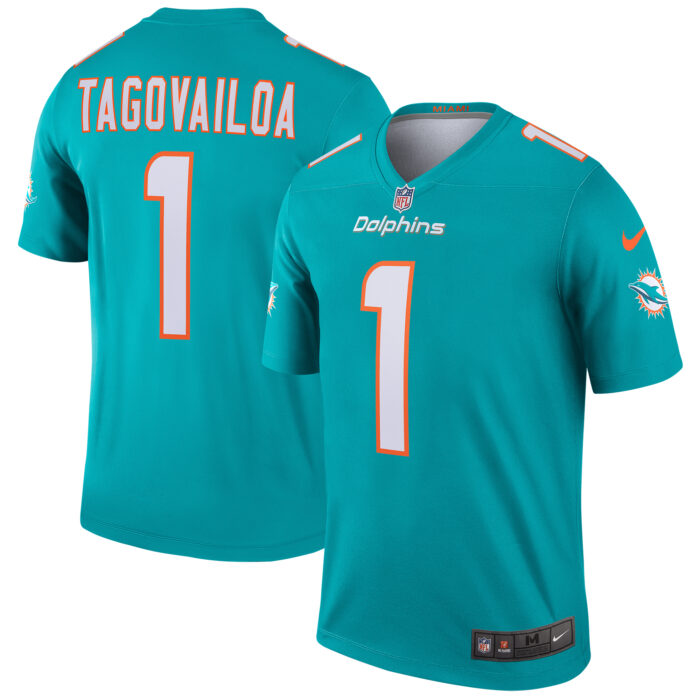 Men’s Miami Dolphins Tua Tagovailoa Nike Aqua Legend Jersey