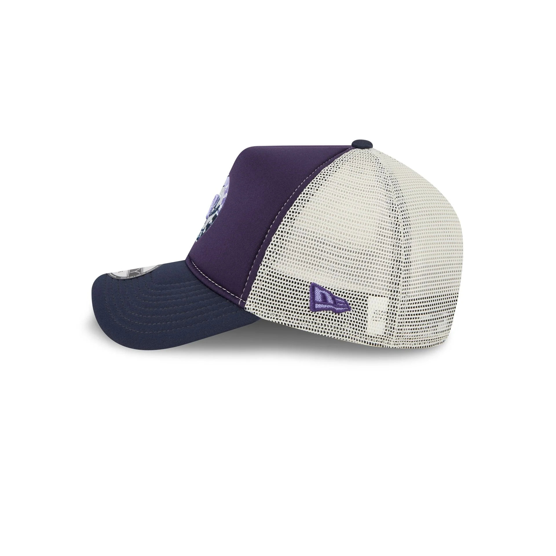 Texas Rangers Navy Purple 9FORTY A-Frame Trucker Hat
