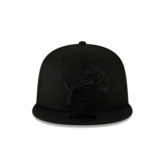 Detroit Lions Black On Black 9FIFTY Snapback Hat