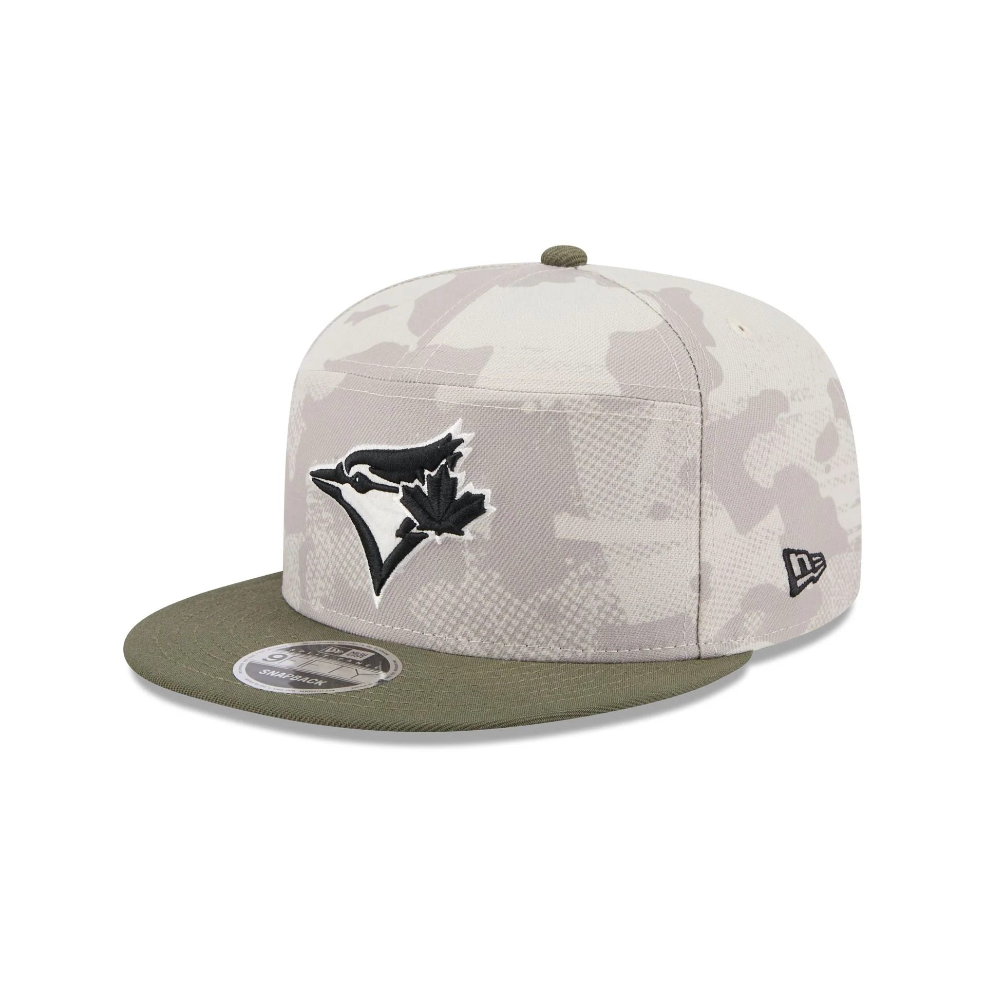 Toronto Blue Jays Armed Forces Day 2025 Split Panel 9FIFTY Snapback Hat