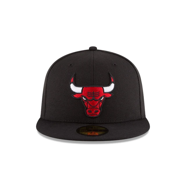 Chicago Bulls Team Color Black 59FIFTY Fitted Hat