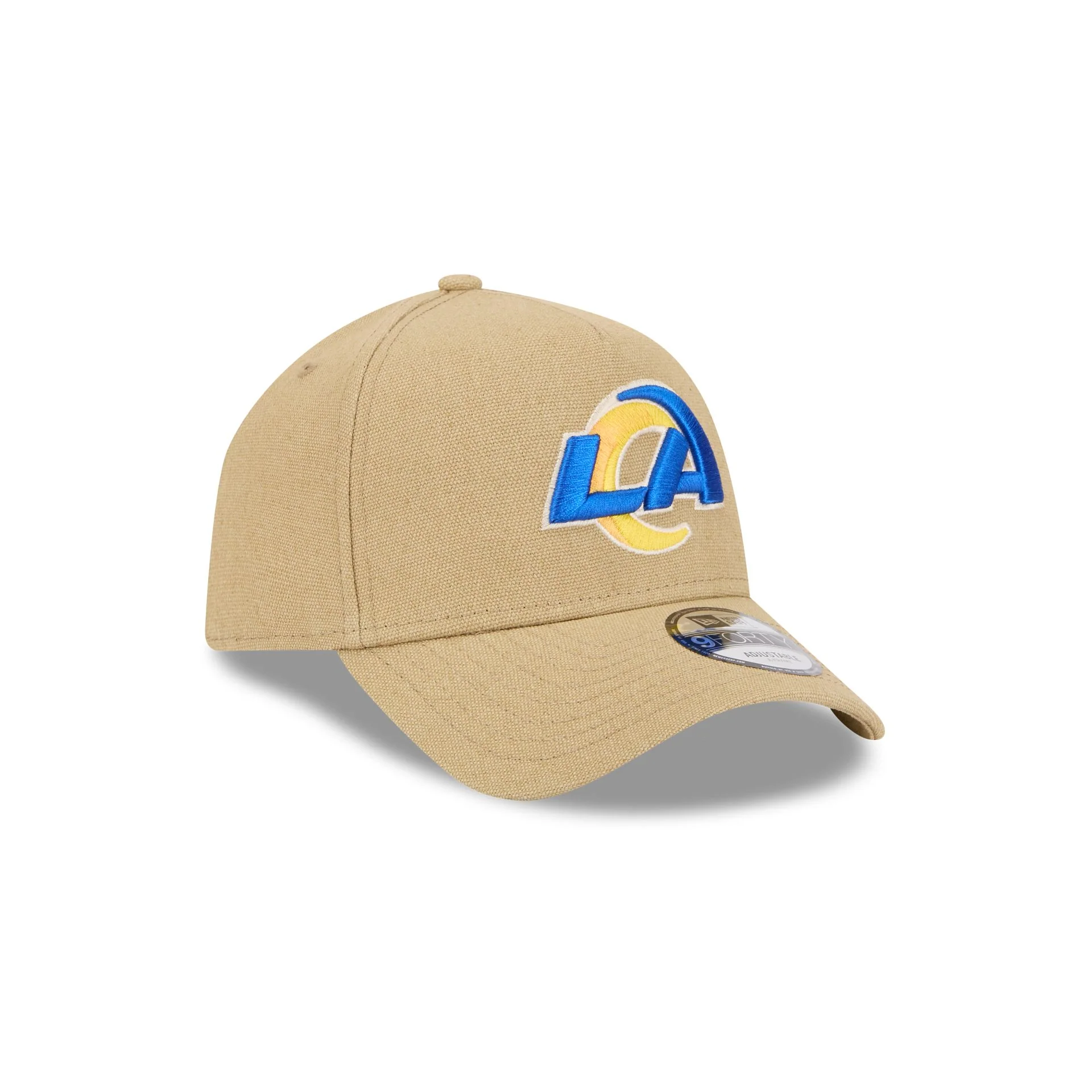 Los Angeles Rams Logo Essentials Khaki 9FORTY A-Frame Snapback Hat