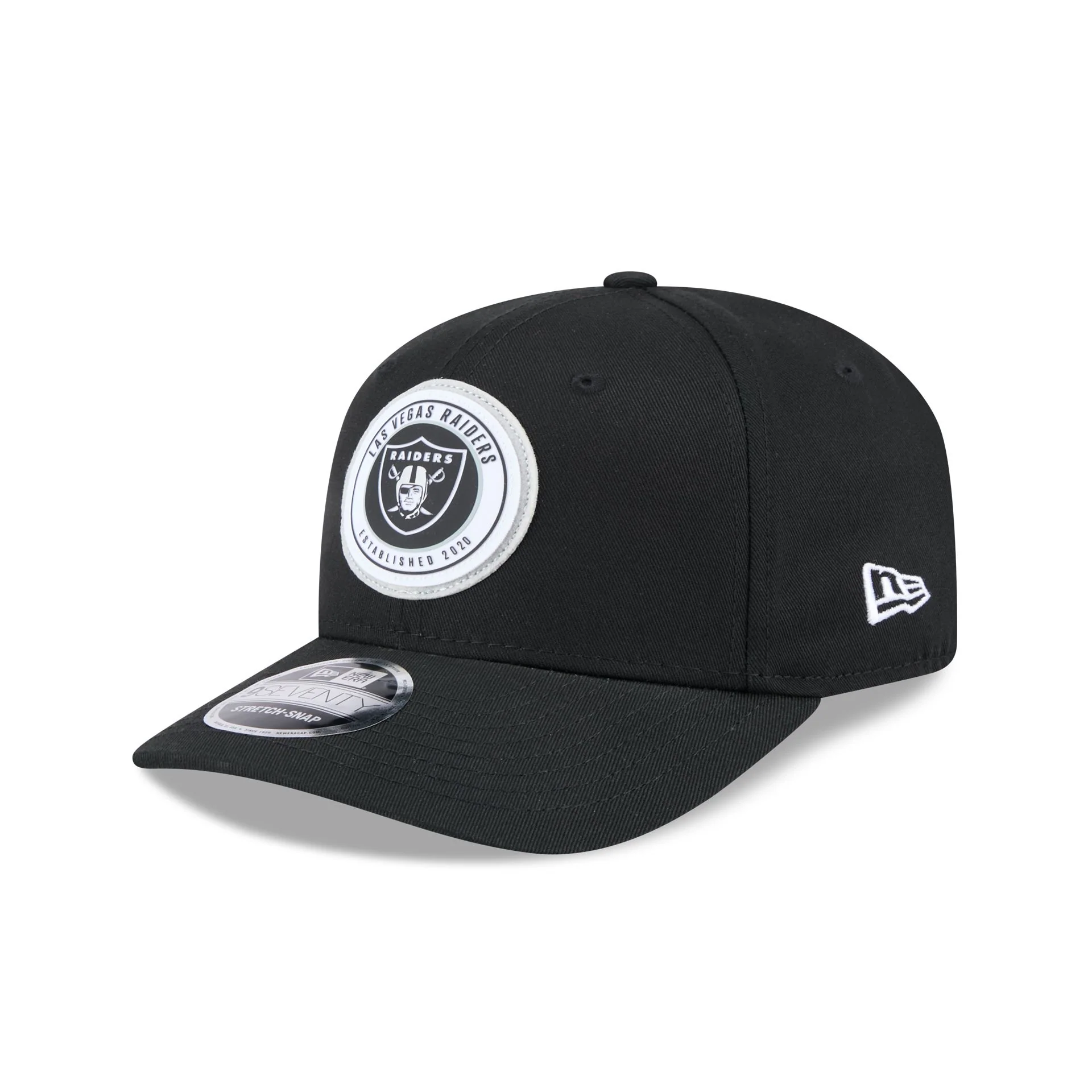 Las Vegas Raiders Circle Patch 9SEVENTY Stretch-Snap Hat