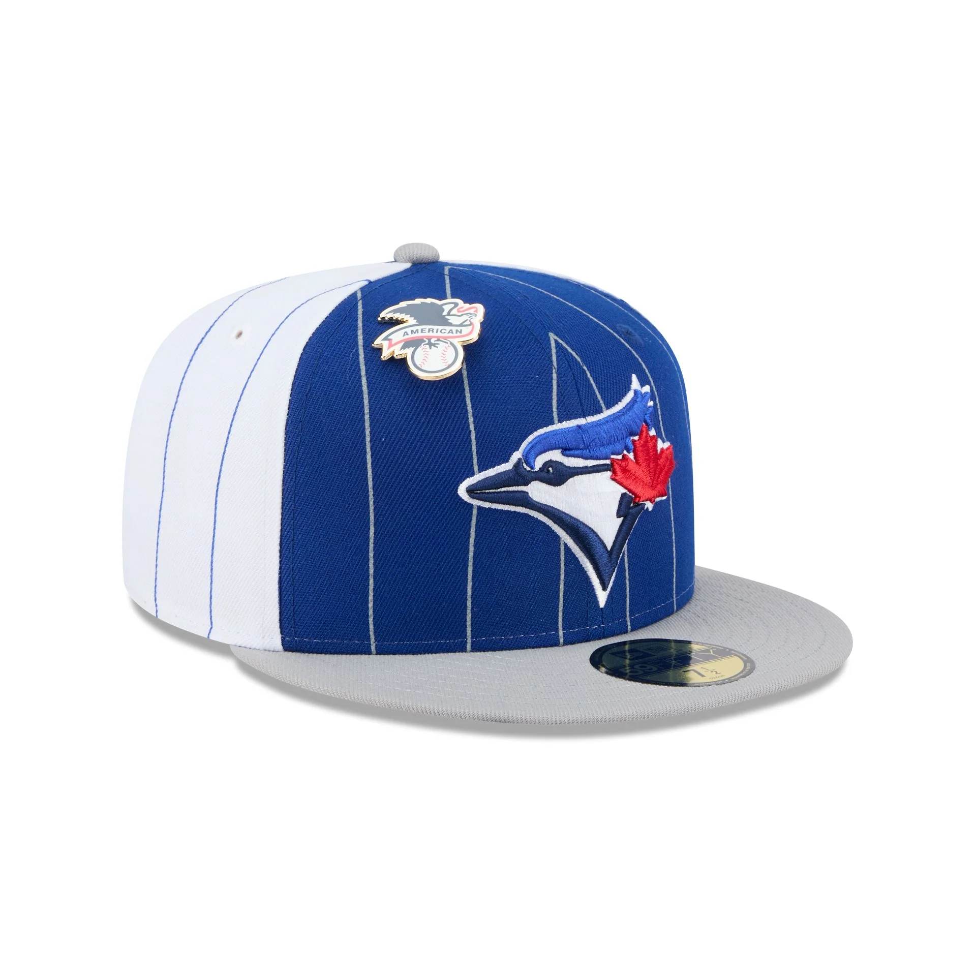 Toronto Blue Jays Pinstripe League Pin 59FIFTY Fitted Hat