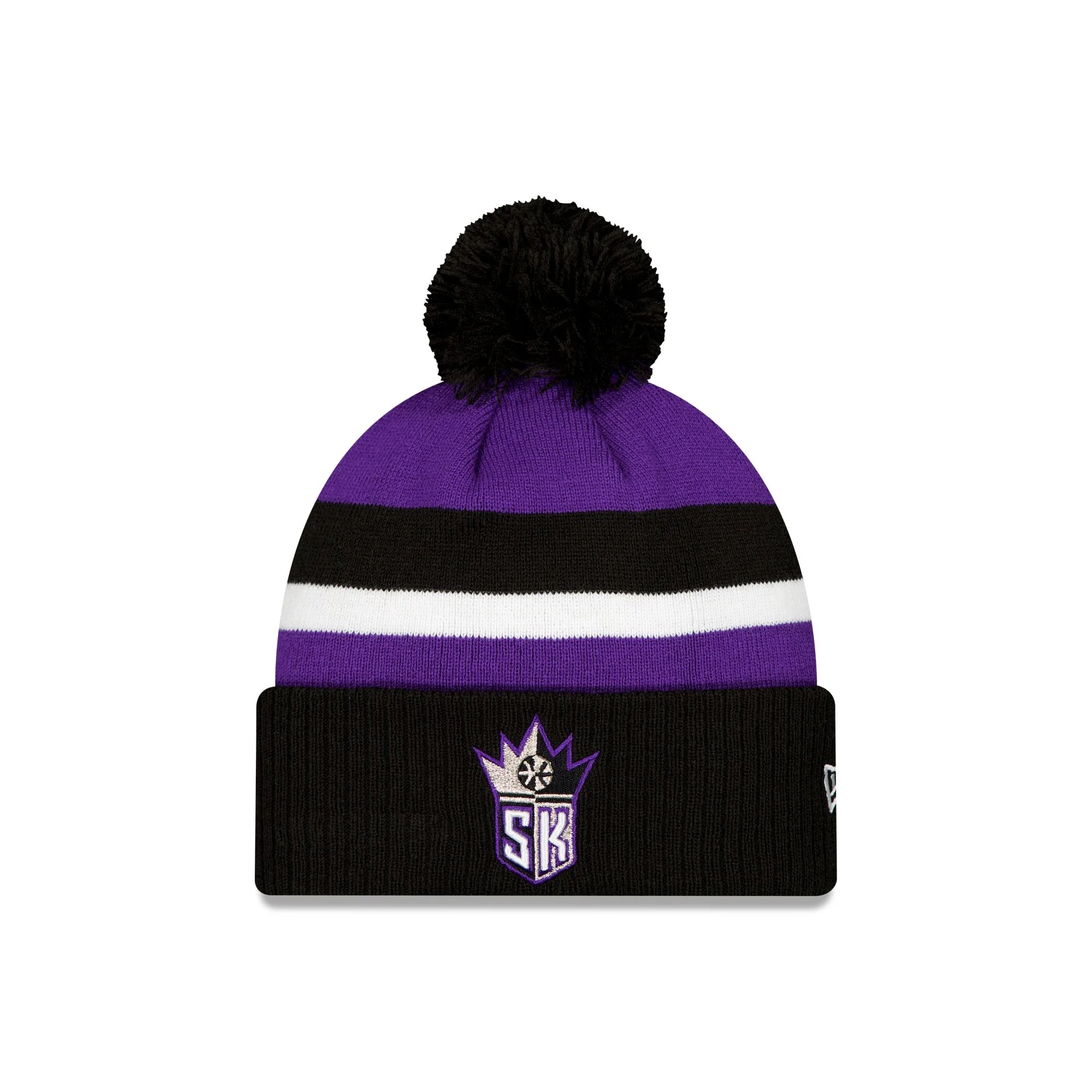 Sacramento Kings Classic Edition Black Pom Knit Hat