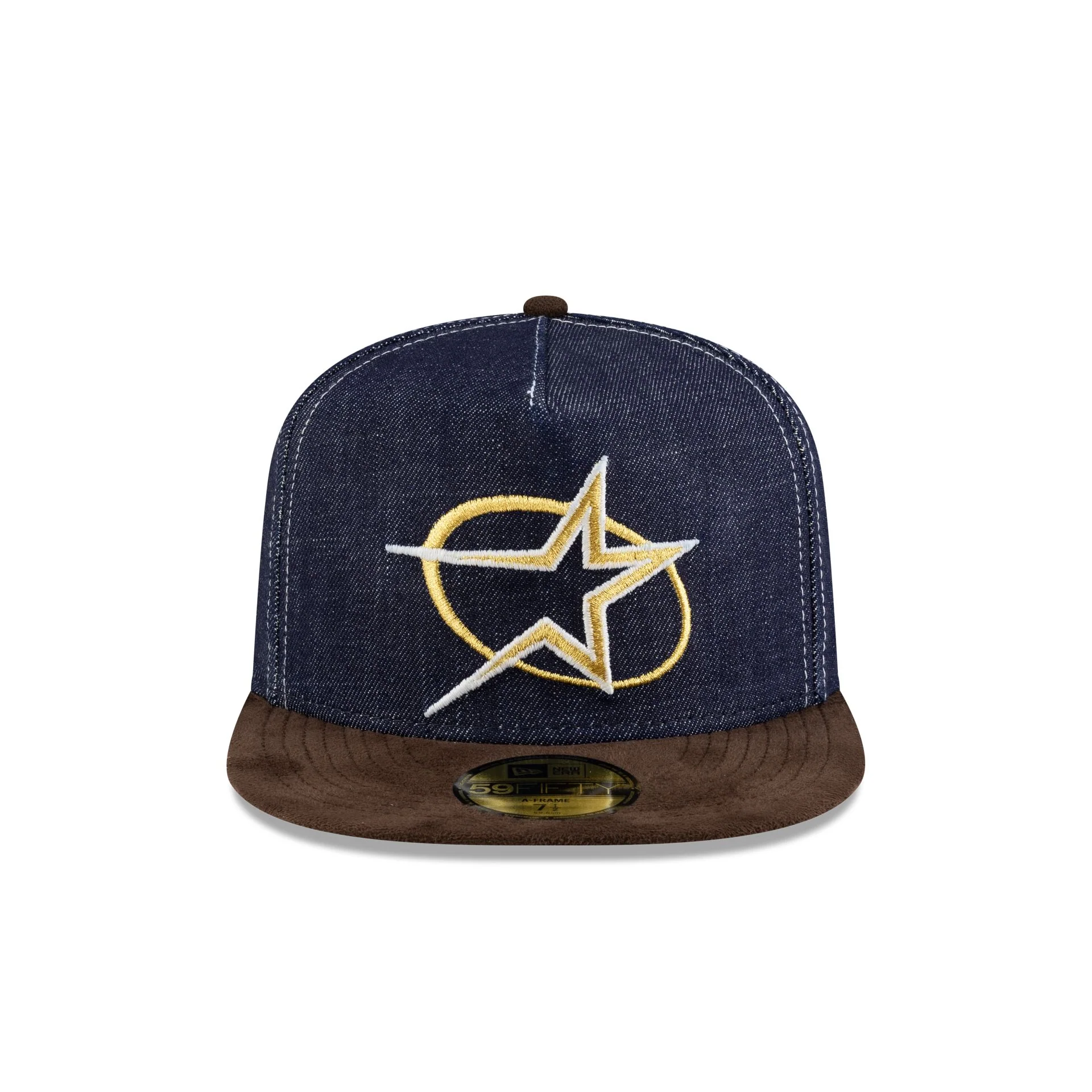 Houston Astros Houston Pack Denim Alternate Cooperstown Logo 59FIFTY A-Frame Fitted Hat