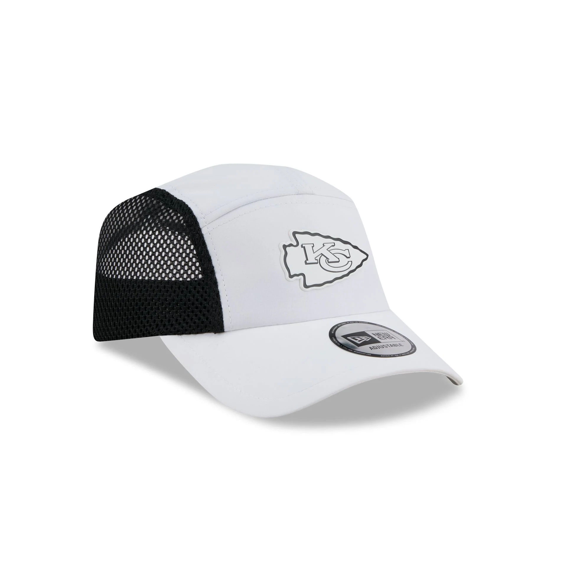 Kansas City Chiefs White Poly Runner Adjustable Hat