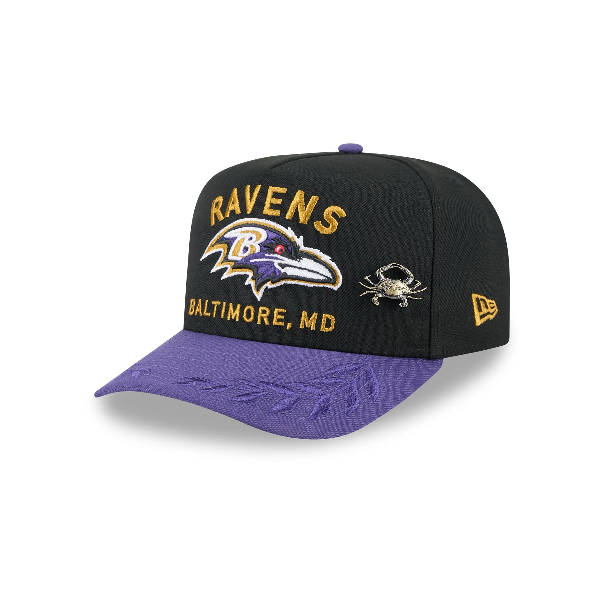 Baltimore Ravens 2025 Draft Black 59FIFTY A-Frame Fitted Hat