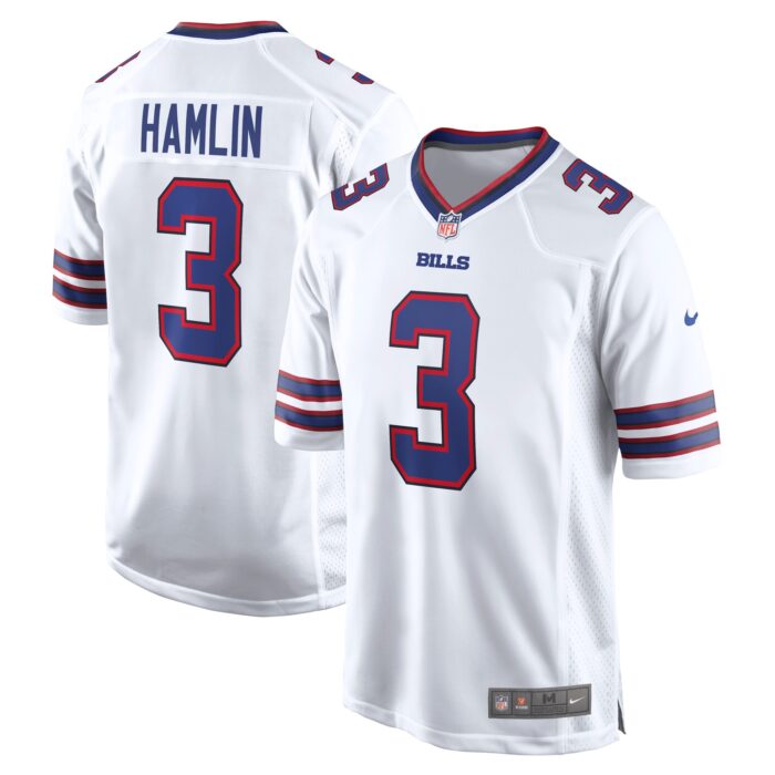 Men’s Buffalo Bills Damar Hamlin Nike White Game Jersey