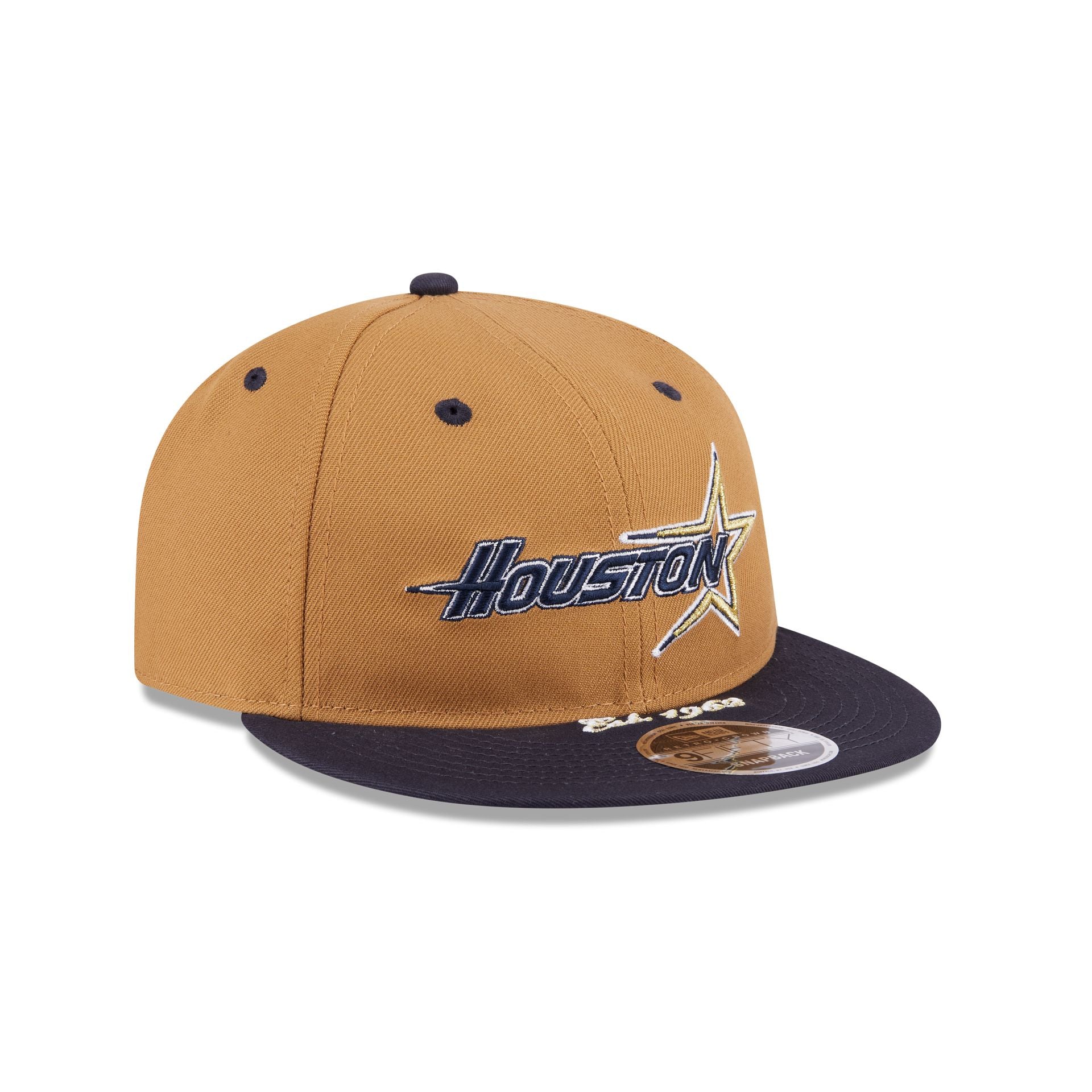 Houston Astros Wheat Retro Crown 9FIFTY Snapback Hat