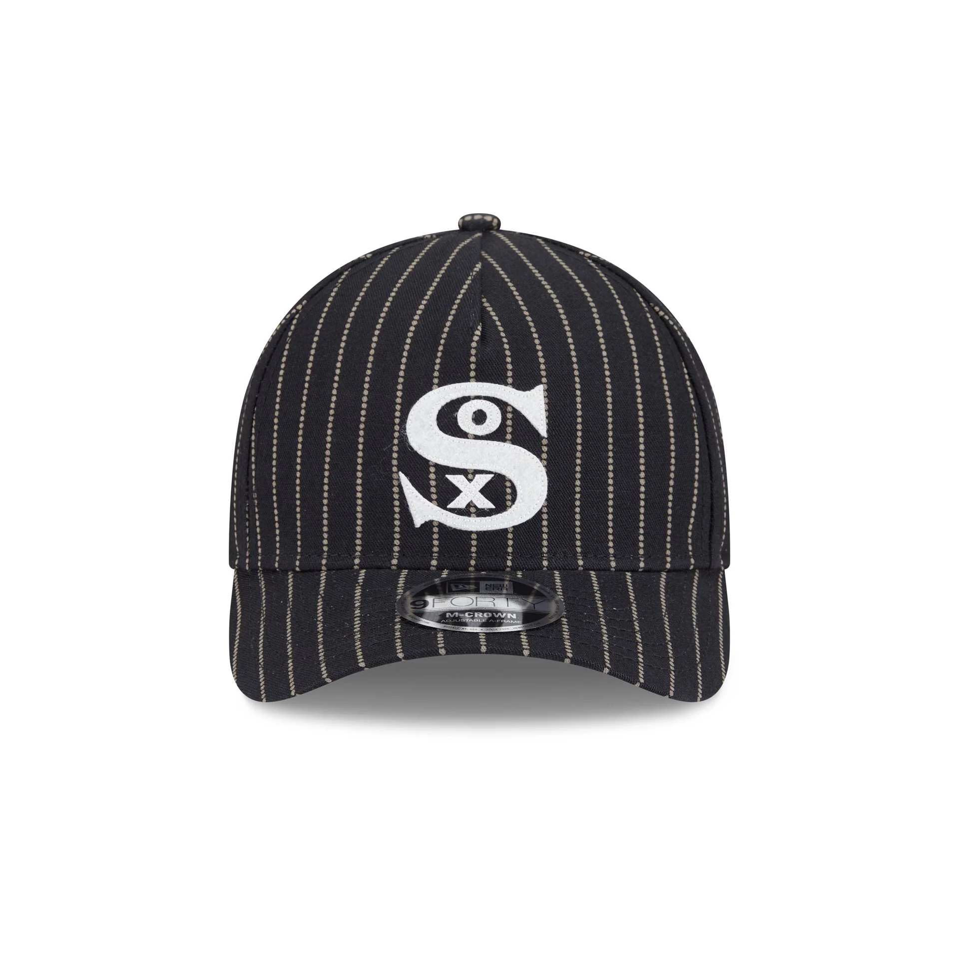 Chicago White Sox Dotted Pinstripe 9FORTY M-Crown A-Frame Adjustable Hat