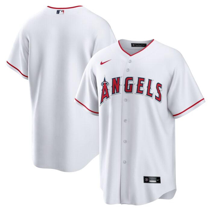 Men’s Los Angeles Angels Nike White Home Blank Replica Jersey