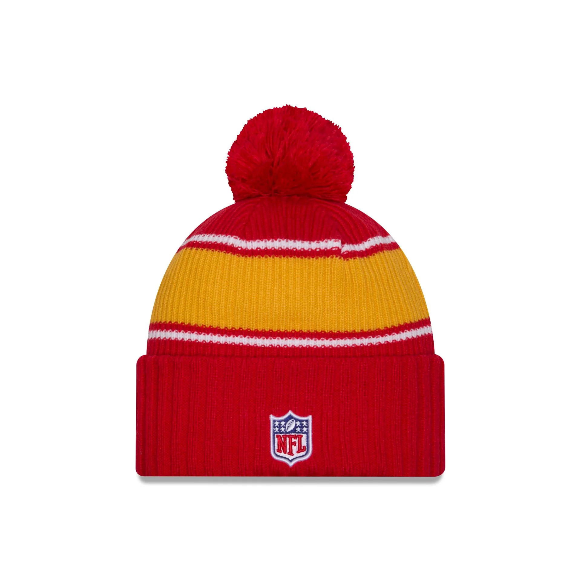Kansas City Chiefs 2024 Cold Weather Kids Pom Knit Hat