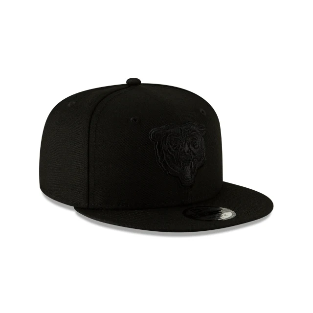 Chicago Bears Basic Black On Black 9FIFTY Snapback Hat