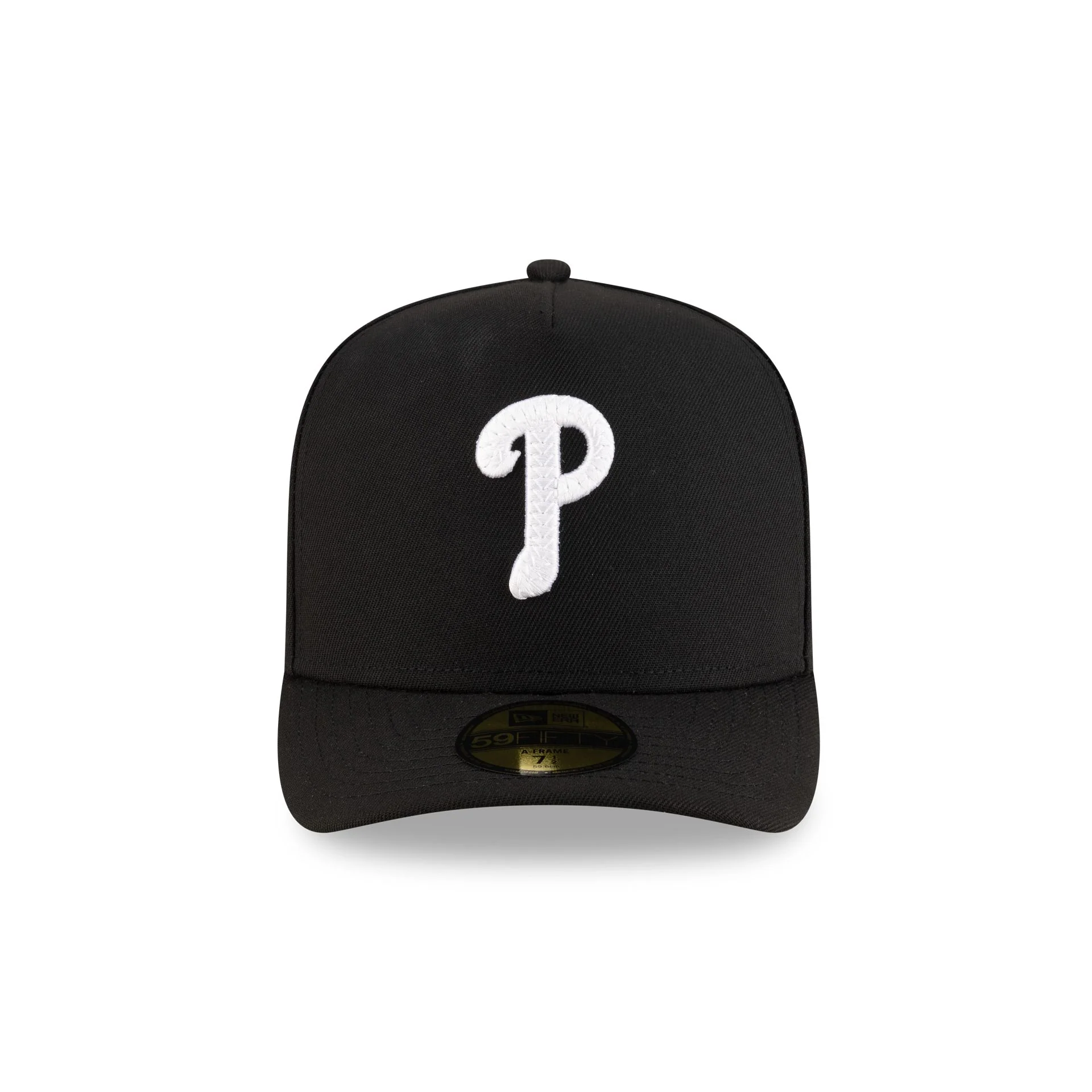 Philadelphia Phillies Black Script Safety Pin 59FIFTY A-Frame Fitted Hat