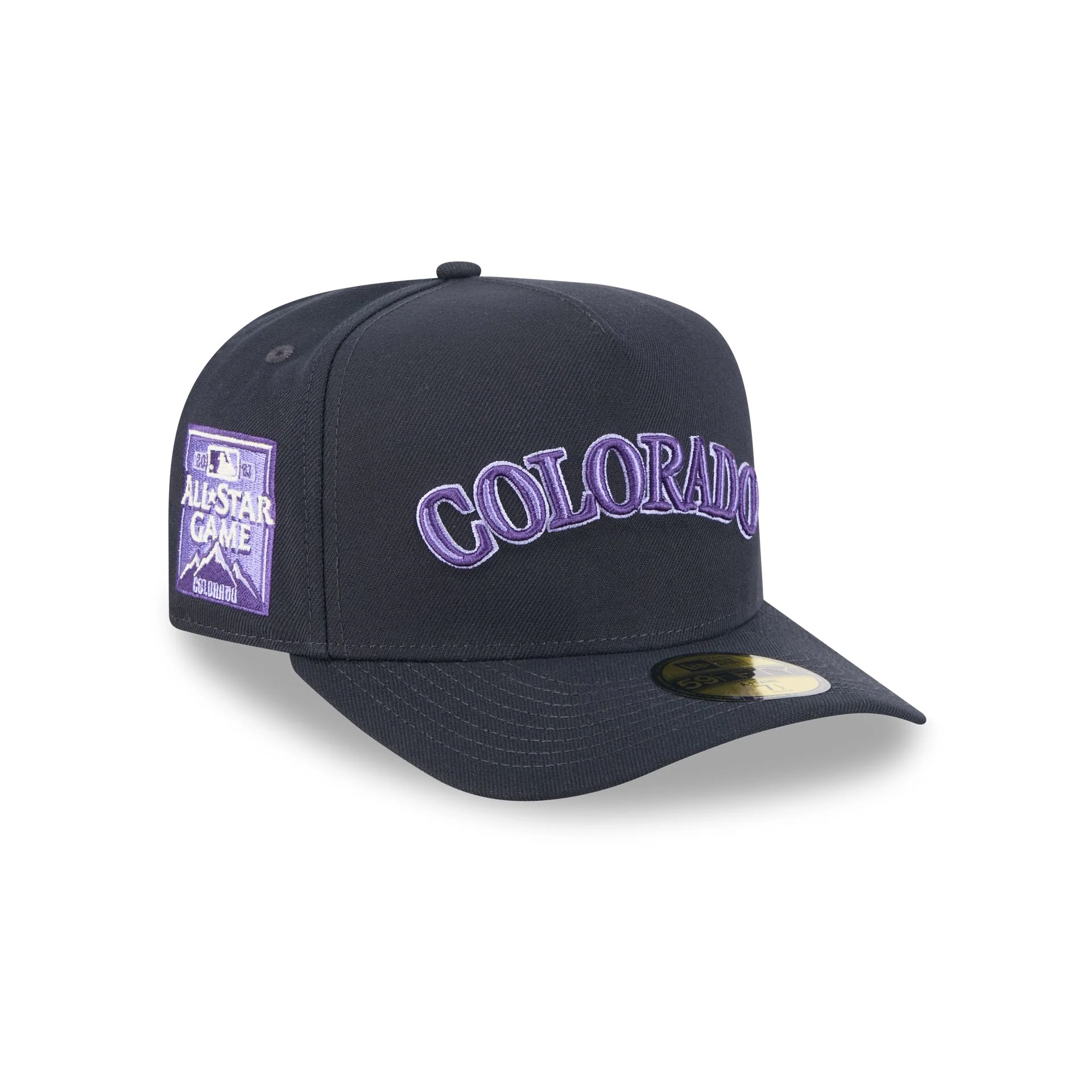 Colorado Rockies Navy Lavender 59FIFTY A-Frame Fitted Hat