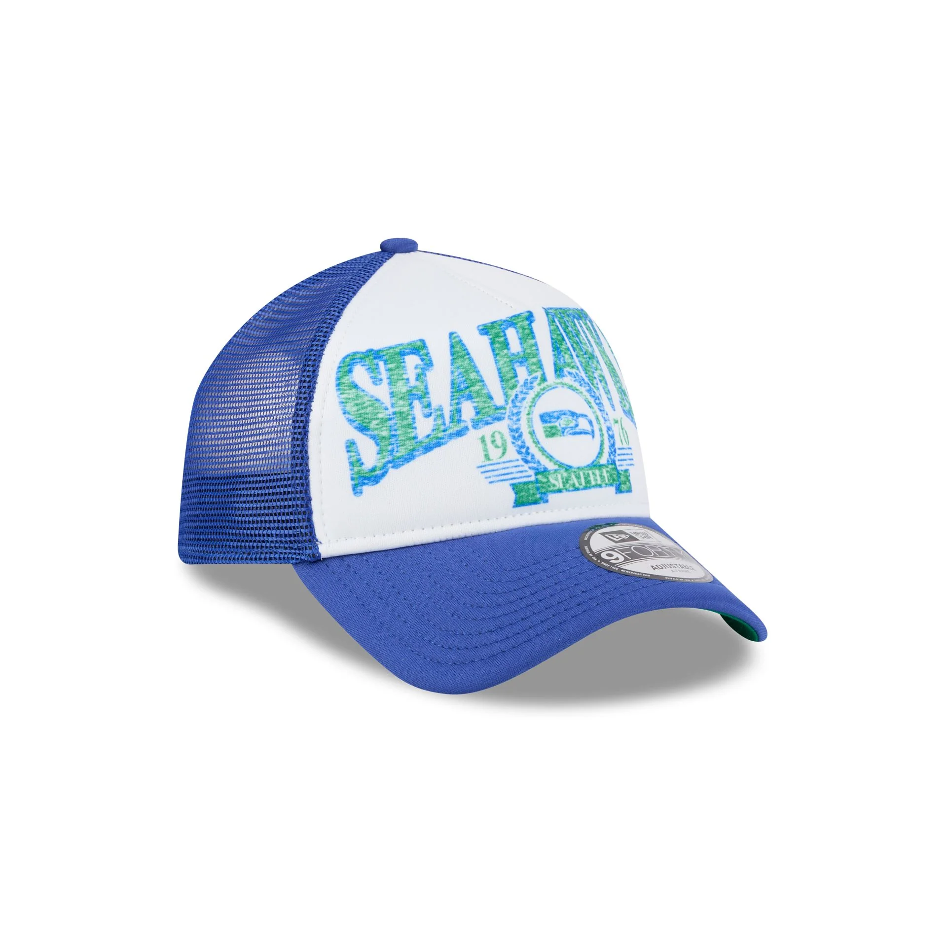 Seattle Seahawks Distressed 9FORTY A-Frame Trucker Hat