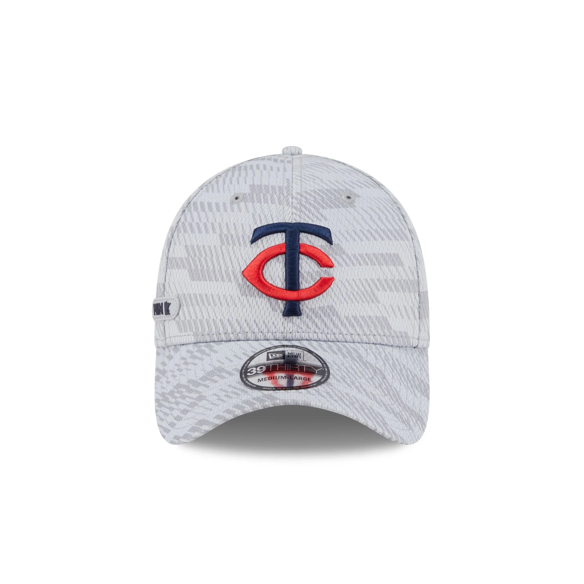 Minnesota Twins 2025 Clubhouse Gray 39THIRTY Stretch Fit