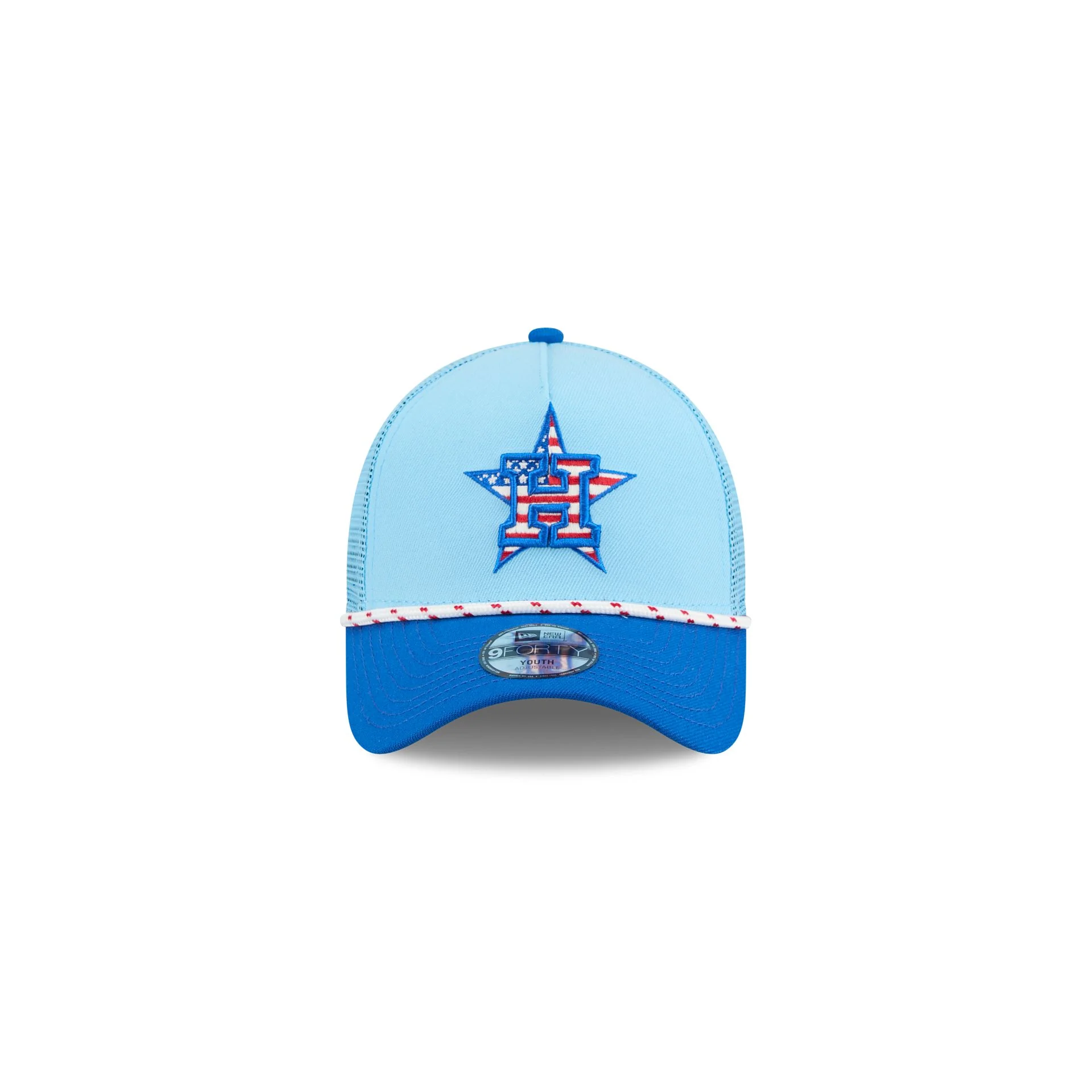 Houston Astros Independence Day 2025 Kids 9FORTY M-Crown A-Frame Trucker Hat