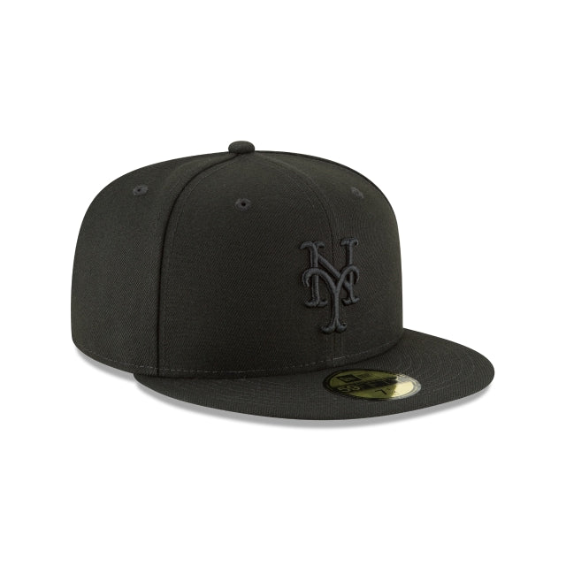 New York Mets Blackout Basic 59FIFTY Fitted Hat