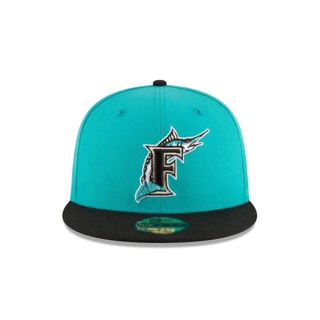 Florida Marlins World Series Teal Wool 59FIFTY Fitted Hat