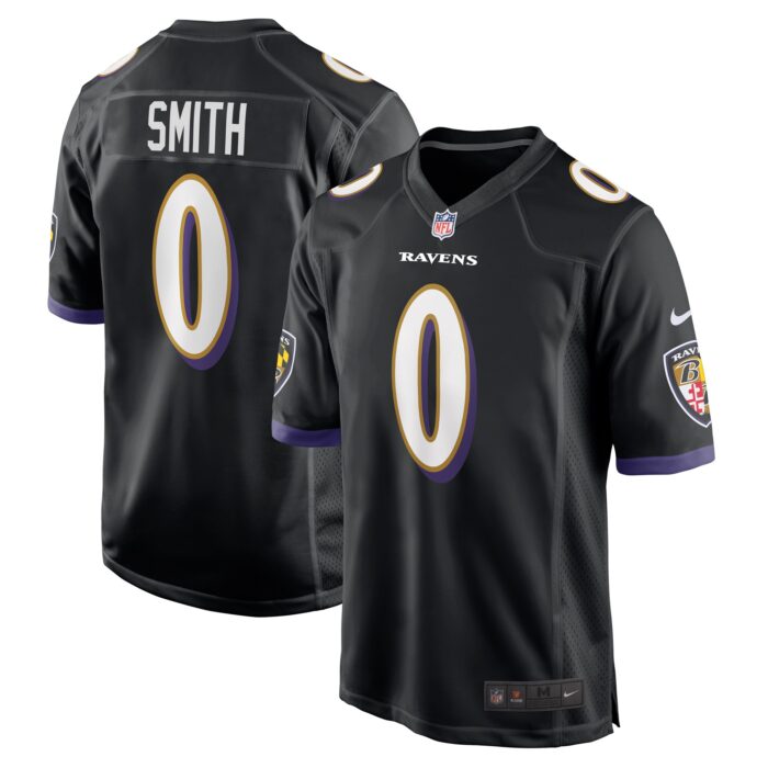 Men’s Baltimore Ravens Roquan Smith Nike Black Team Game Jersey