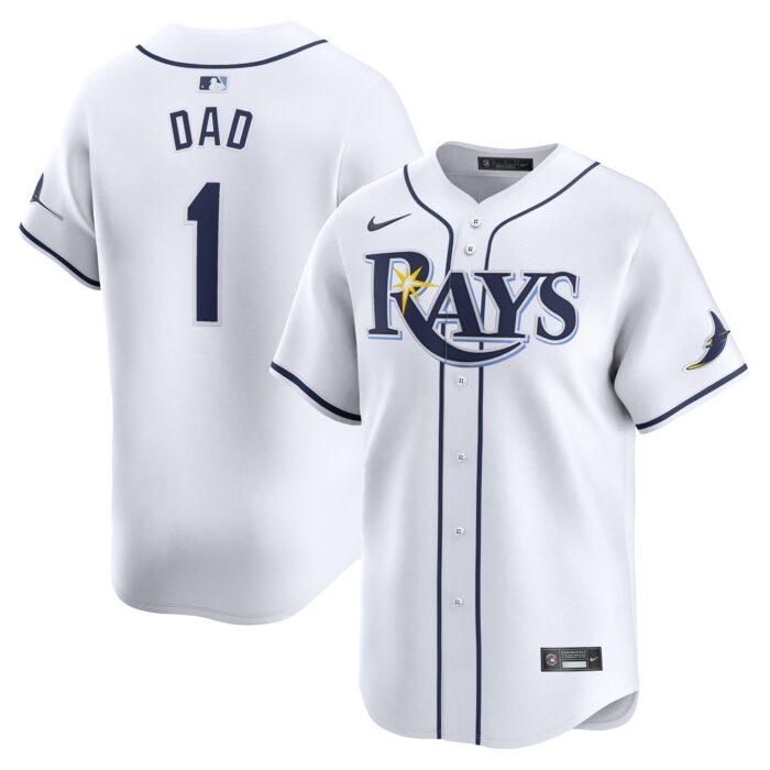 Men’s Tampa Bay Rays Nike White #1 Dad Home Limited Jersey