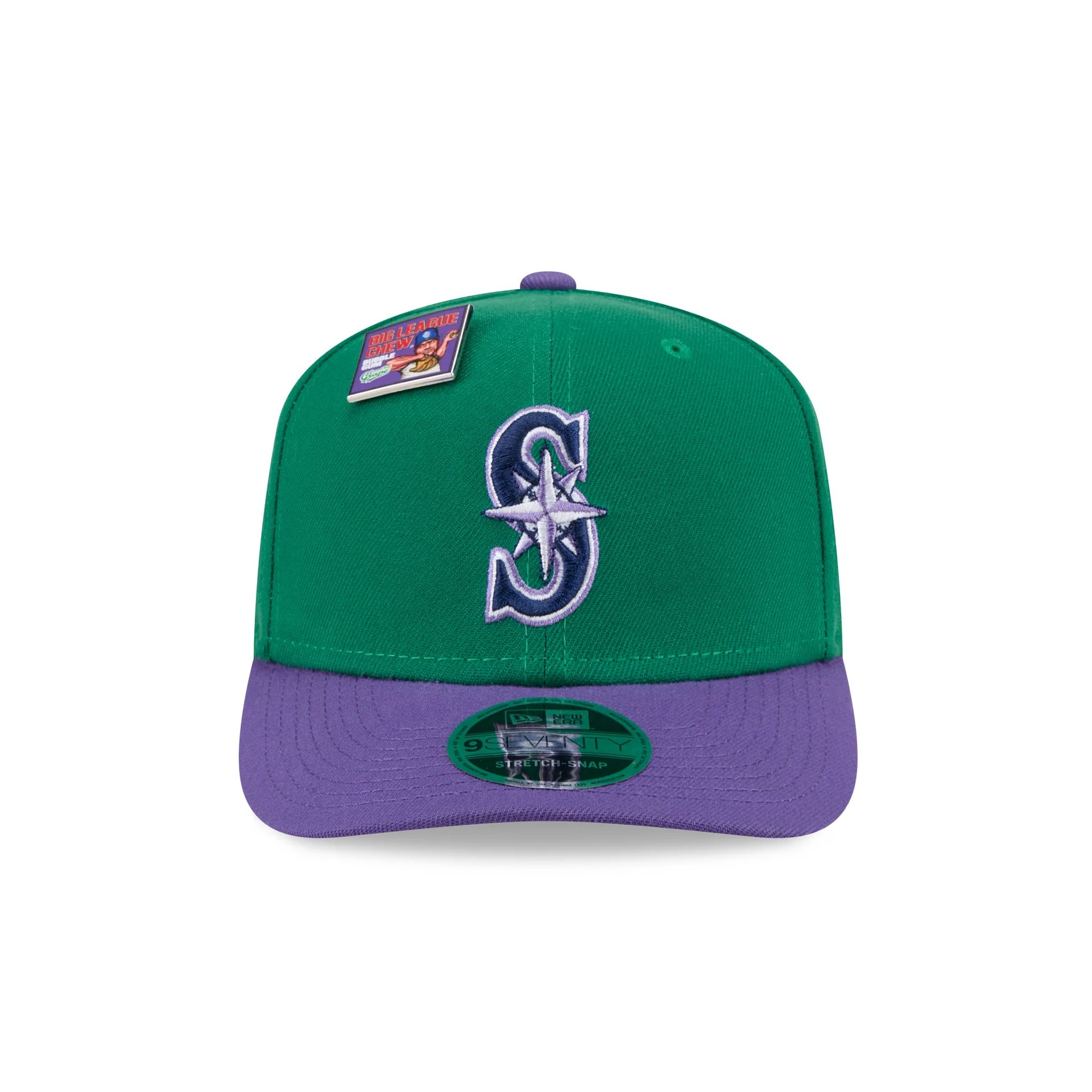 Big League Chew X Seattle Mariners Ground Ball Grape 9SEVENTY Stretch-Snap Hat