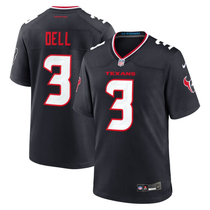 Men’s Houston Texans Tank Dell Nike Navy Game Jersey