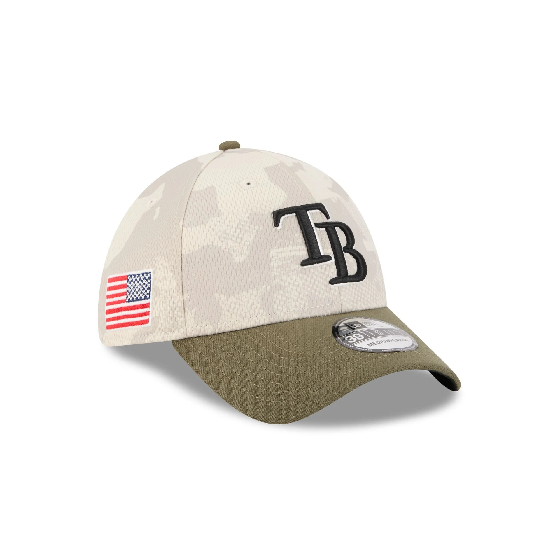 Tampa Bay Rays Armed Forces Day 2025 39THIRTY Stretch Fit Hat