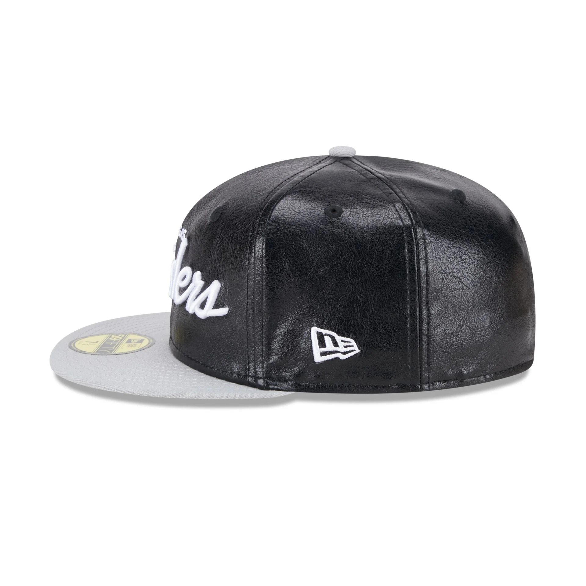 Las Vegas Raiders Faux Leather Crown 59FIFTY Fitted Hat