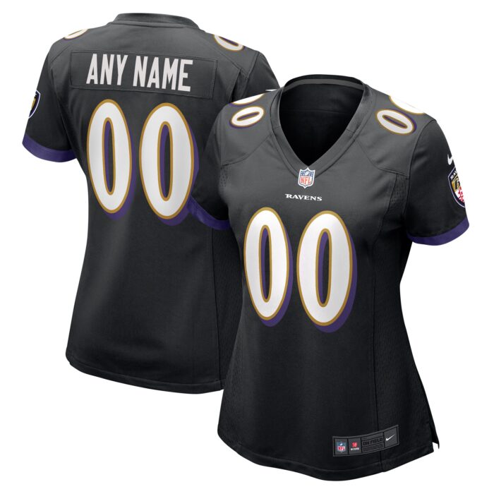 Women’s Nike Black Baltimore Ravens Alternate Custom Game Jersey