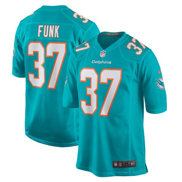 Men’s Miami Dolphins Jake Funk Nike Aqua Game Jersey