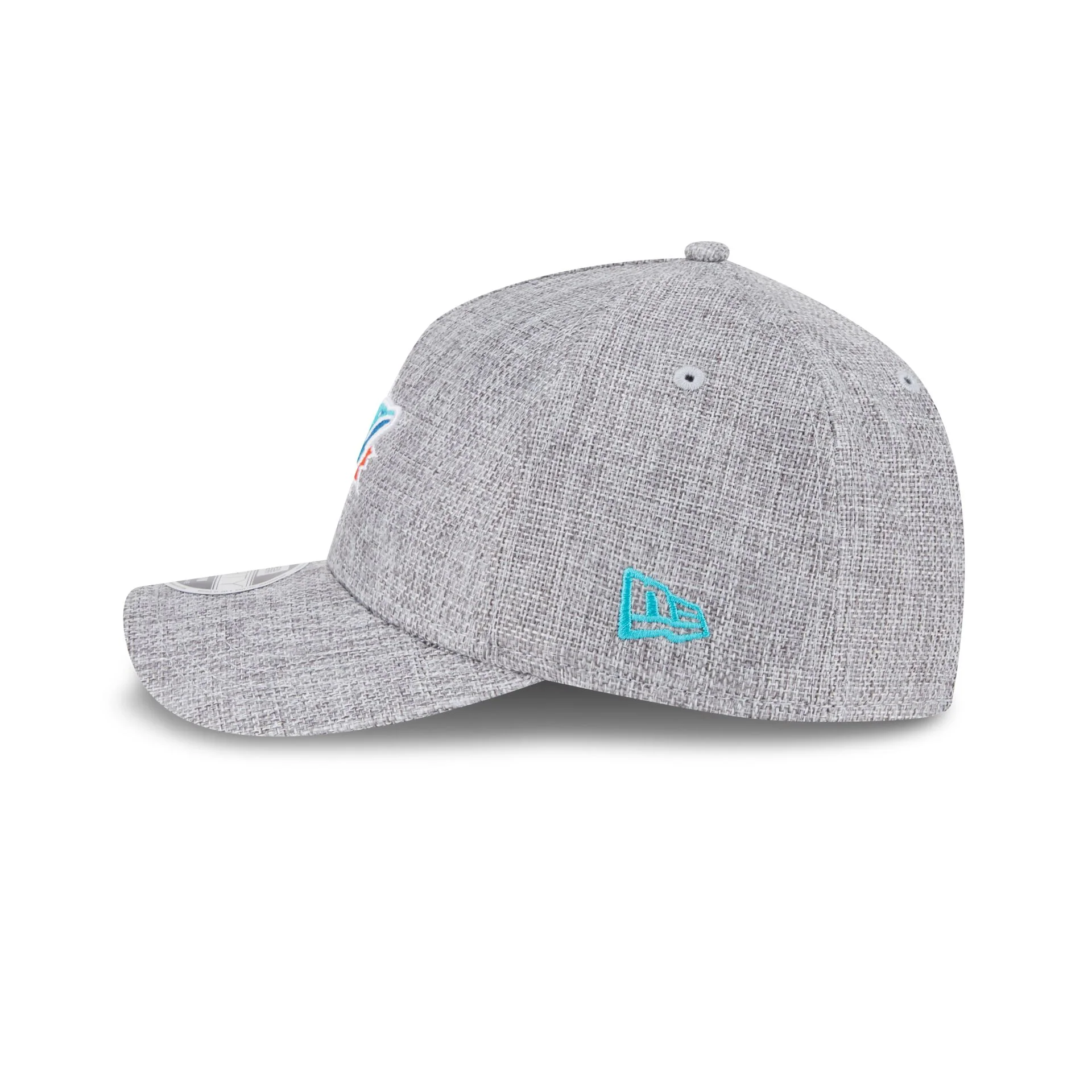 Miami Dolphins Cotton Weave Gray 9FORTY M-Crown A-Frame Snapback Hat