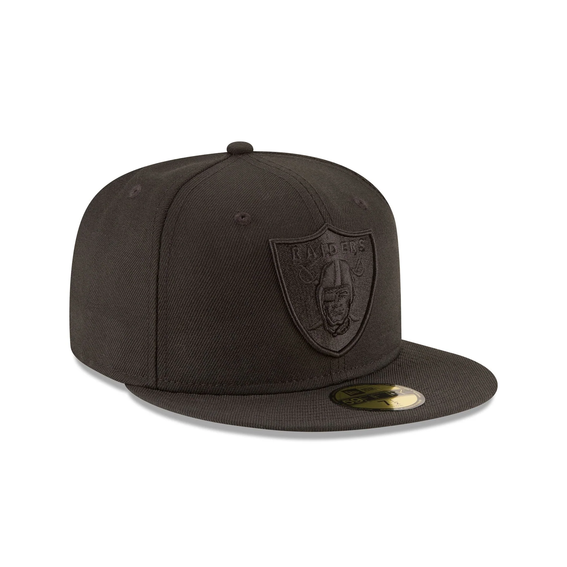Las Vegas Raiders Black on Black 59FIFTY Fitted Hat