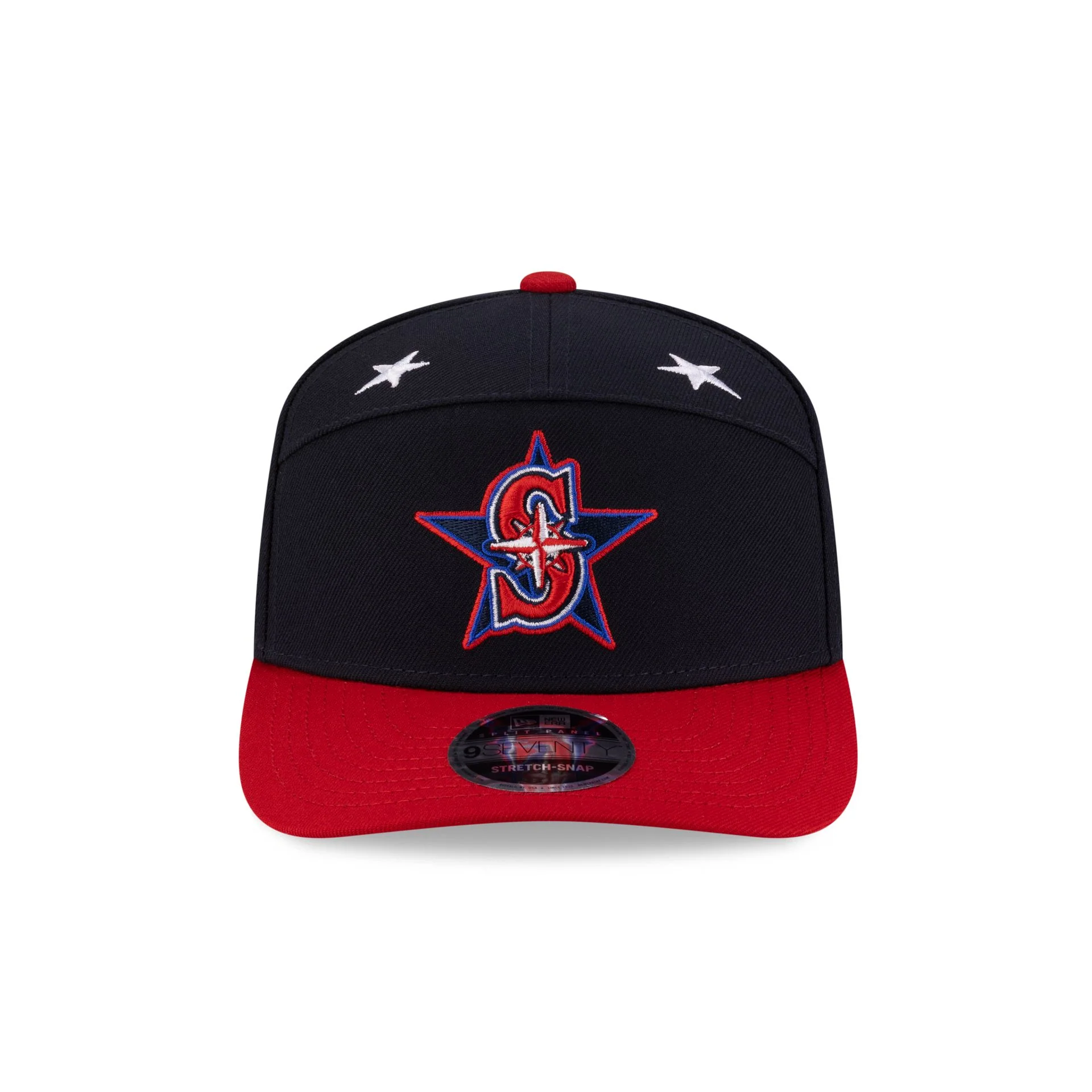 Seattle Mariners 2025 All-Star Game Workout Split Panel 9SEVENTY Stretch-Snap Hat