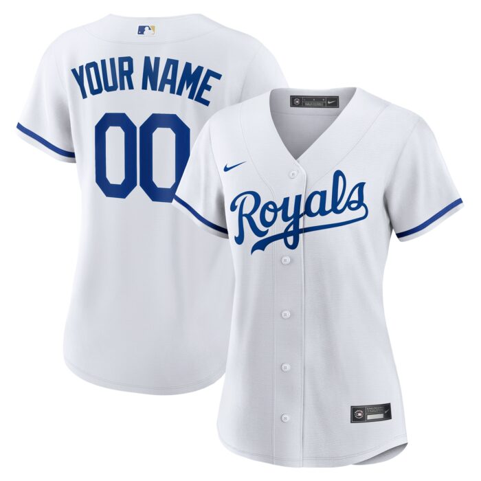 Women’s Kansas City Royals Nike White Replica Custom Jersey