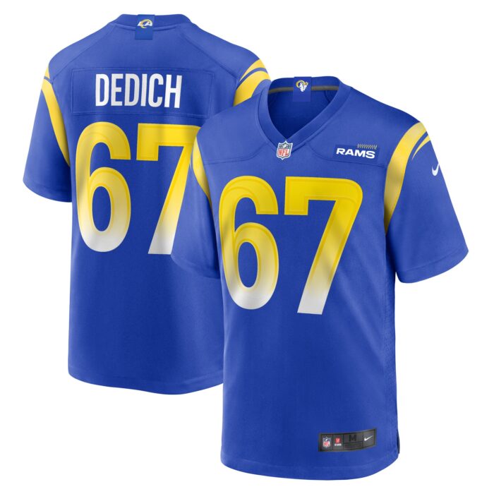 Men’s Los Angeles Rams Justin Dedich Nike Royal Game Jersey