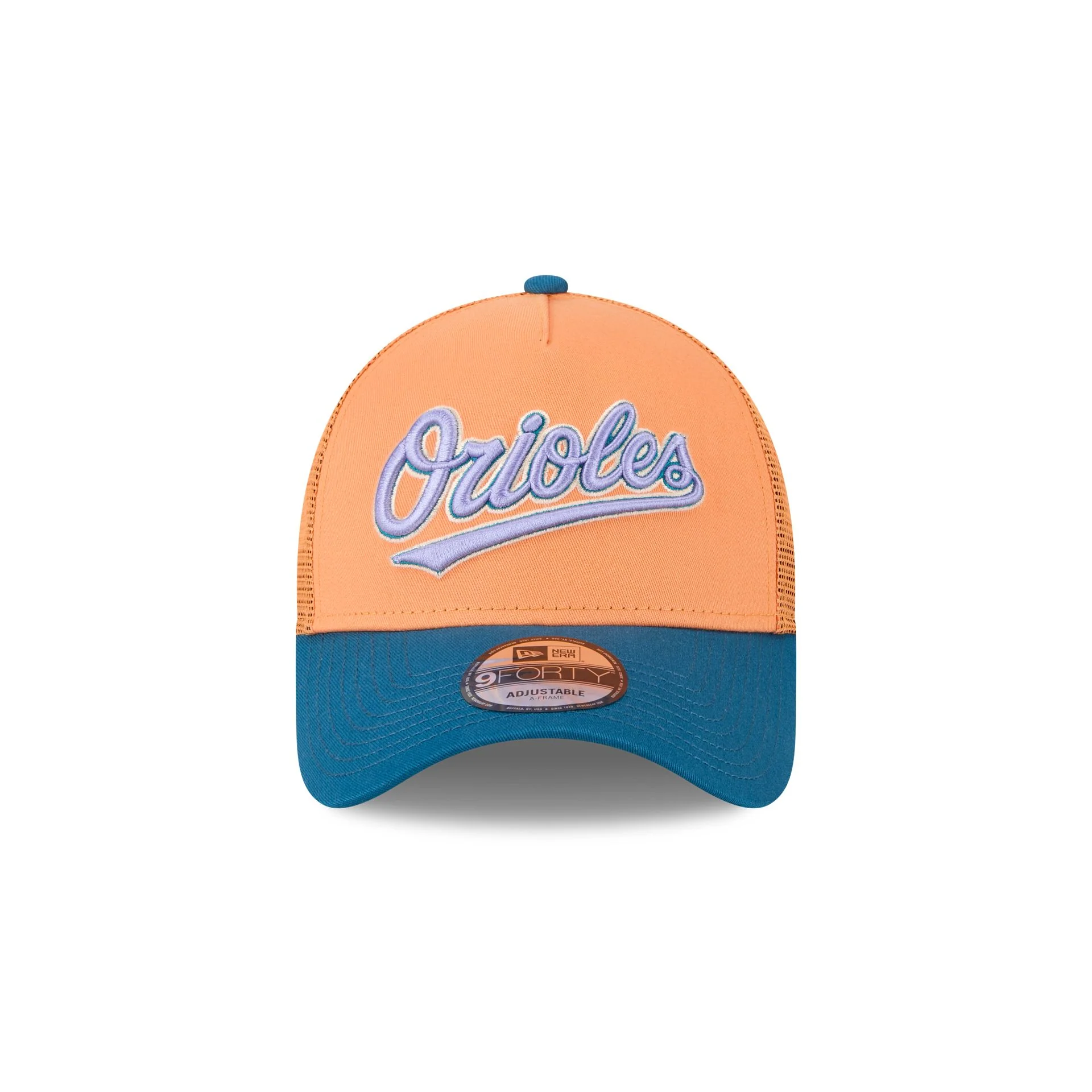 Baltimore Orioles Orange Glaze 9FORTY A-Frame Trucker Hat