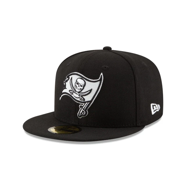 Tampa Bay Buccaneers Black & White 59FIFTY Fitted Hat