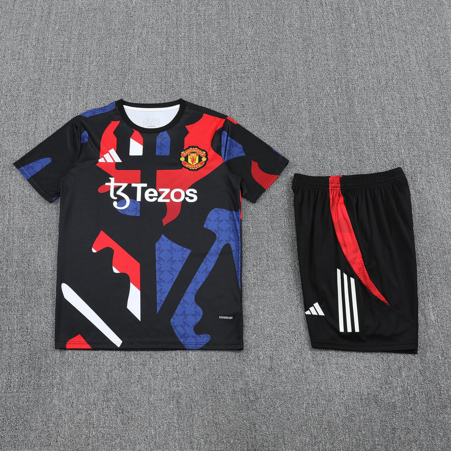 Kit Shirt + Shorts Manchester United Black/Blue/Red Training 25/26