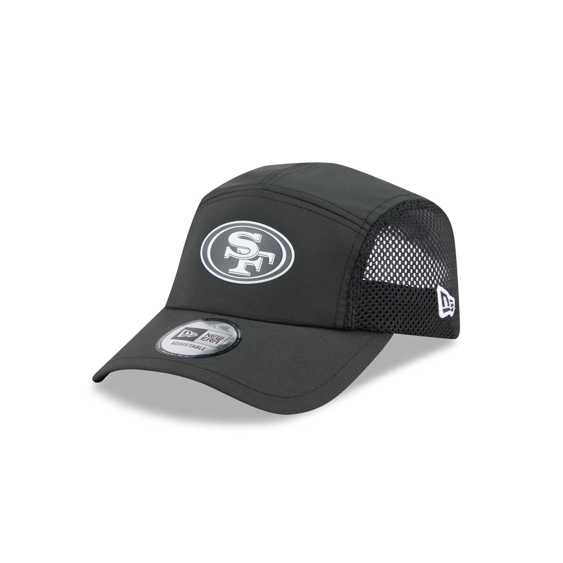 San Francisco 49ers Black Poly Runner Adjustable Hat