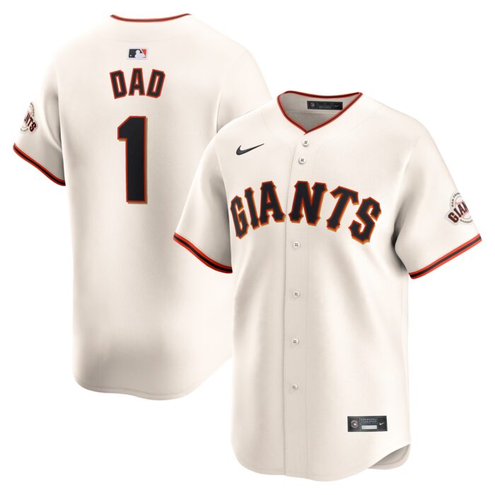 Men’s San Francisco Giants Nike Cream #1 Dad Home Limited Jersey